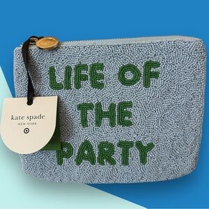 Kate Spade x Target Beaded Life of the Party Blue & Green Party Clutch NWT